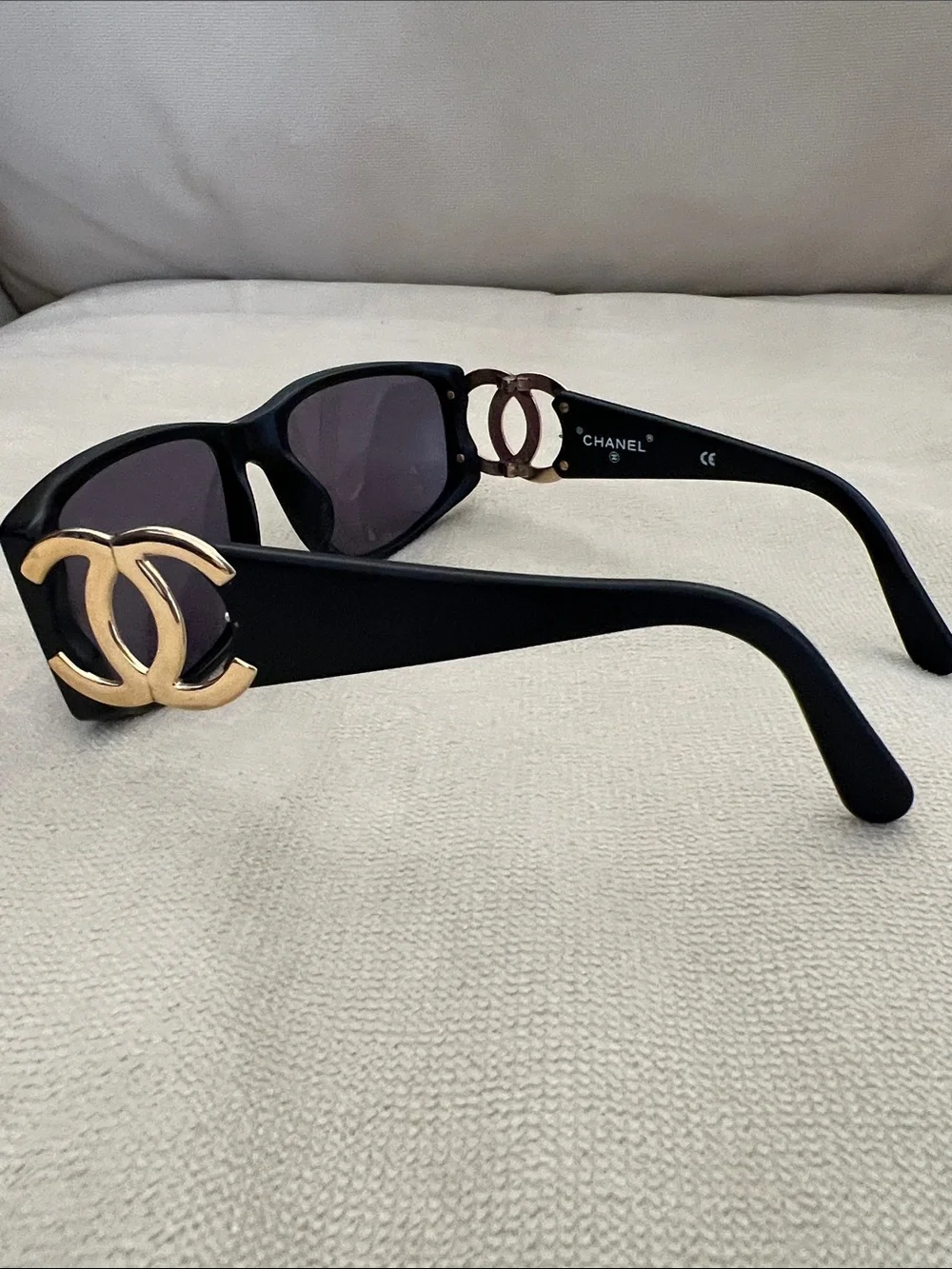 CHANEL | Accessories | Chanel Black Sunglasses With Gold Cc  display picture 1